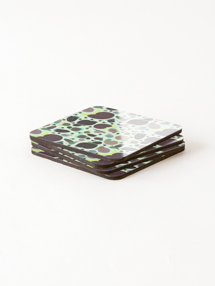 Thumbnail 4 of 5, Coasters (Set of 4), Snail Pattern designed and sold by pocketurtle.
