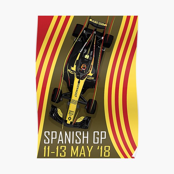 Carlos Sainz GP España 2018 Póster