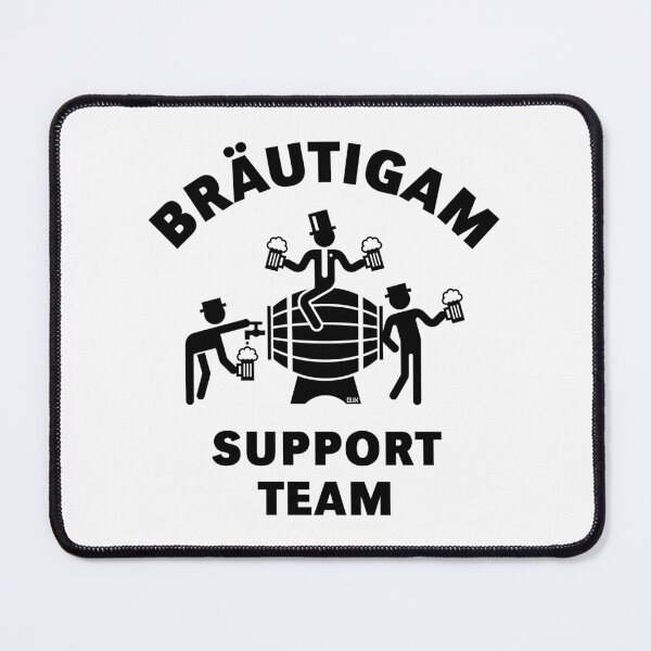 Artikelvorschau, Bräutigam Support Team (JGA / Bierfass / Black) entworfen und verkauft von Roderix.