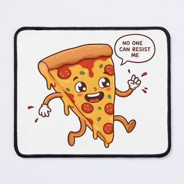 Item preview, Pizza character joyfully expressing its irresistible appeal while running designed and sold by RUMOOROZ.