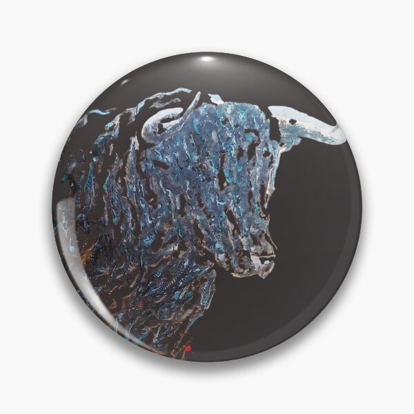Item preview, Spanish bull, blue bull, animals designed and sold by NessArtByEwa.
