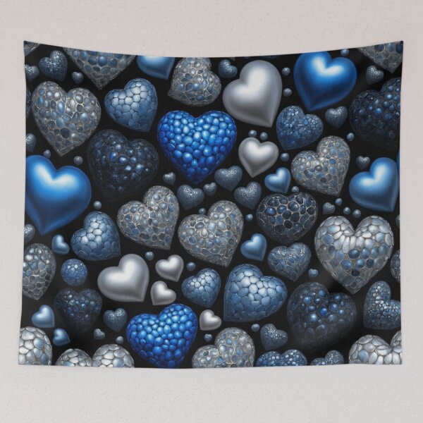 Item preview, Heartpattern blue designed and sold by PandorasWelt.