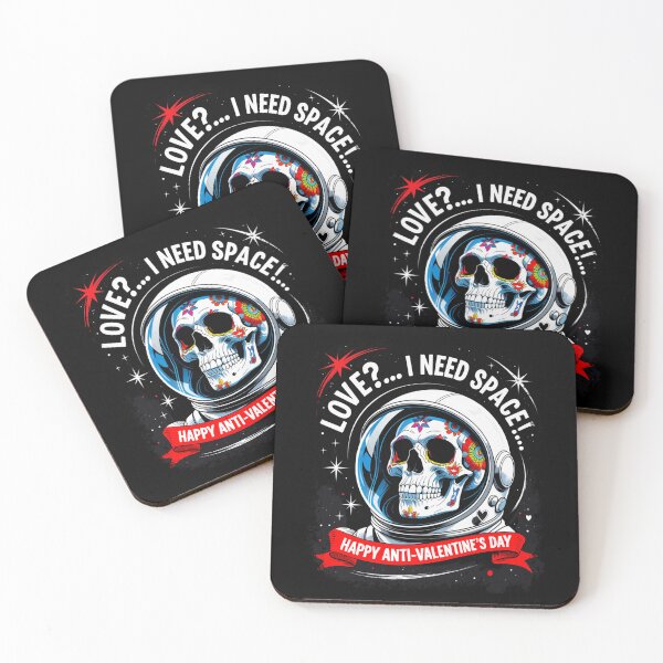 Item preview, Cosmic Skull: Need Space not Love - Happy Anti-Valentine's Day designed and sold by Skulls & Calaveras.