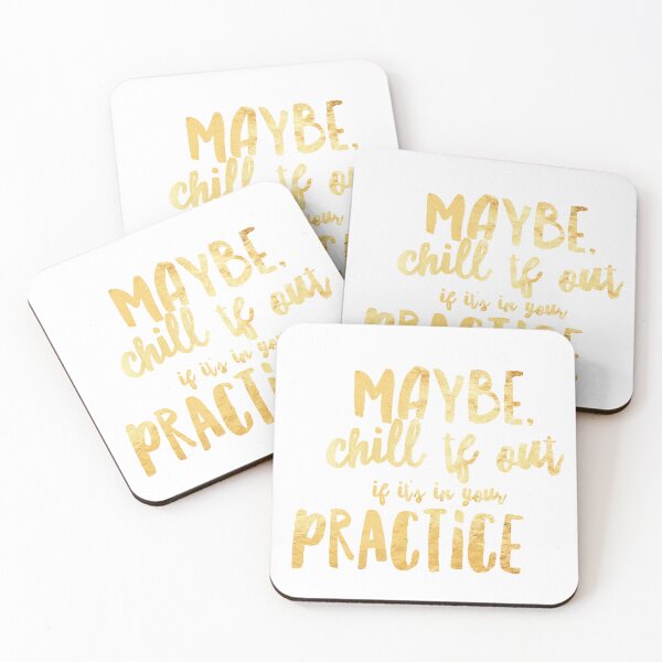 Item preview, “Maybe, Chill TF Out If It’s In Your Practice” - Funny Yoga Water Bottle Sticker for Relaxed Vibes designed and sold by Stickers by @molllyclare.