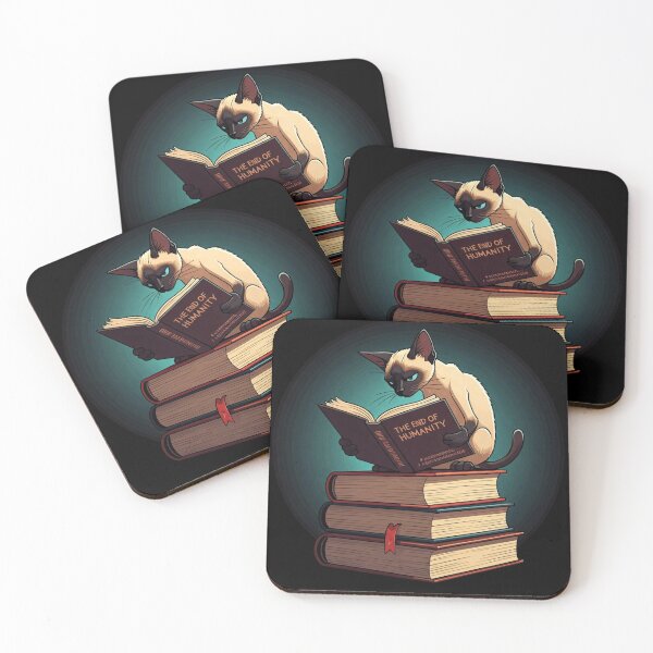Item preview, The End Of Humanity Cat Books designed and sold by JustCrazyPigeon.