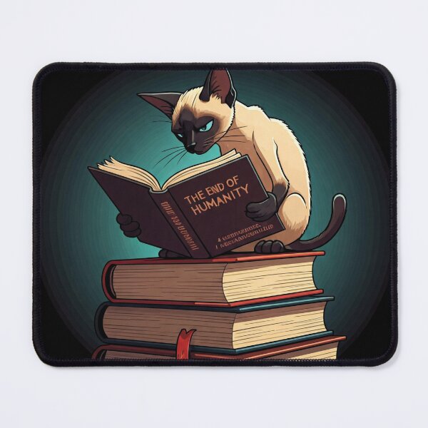 Item preview, The End Of Humanity Cat Books designed and sold by JustCrazyPigeon.