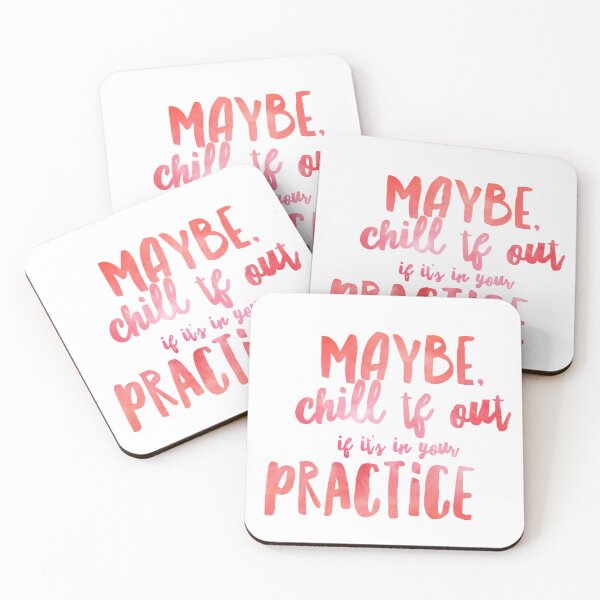 Item preview, “Maybe, Chill TF Out If It’s In Your Practice” - Funny Yoga Water Bottle Sticker for Relaxed Vibes designed and sold by Stickers by @molllyclare.