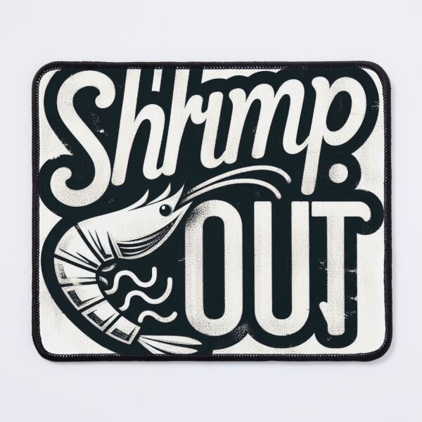 Item preview, Modern Shrimp Out Typography designed and sold by Martial-Art-23.