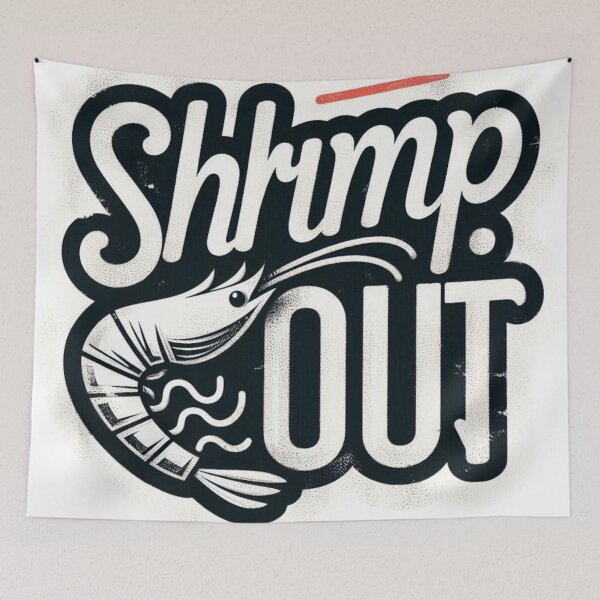 Item preview, Modern Shrimp Out Typography designed and sold by Martial-Art-23.