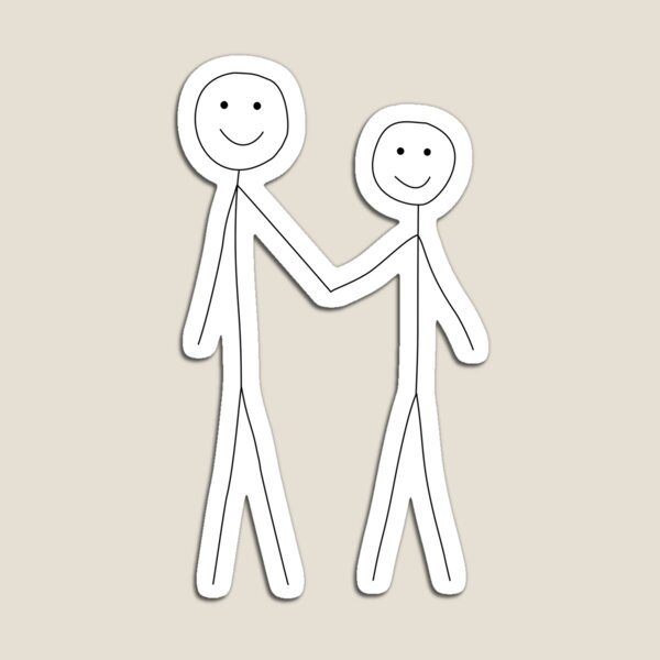Item preview, Hand-Drawn Stickman Couple | Cute Minimalist Love Design designed and sold by myfaveagle.