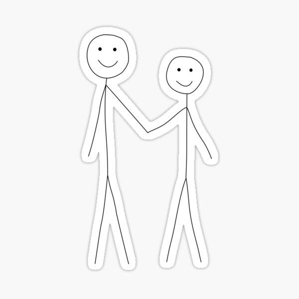Item preview, Hand-Drawn Stickman Couple | Cute Minimalist Love Design designed and sold by myfaveagle.