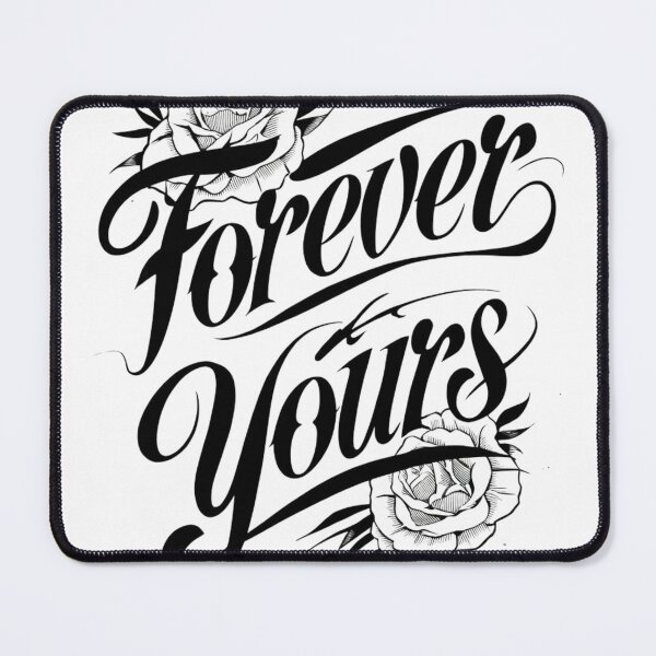 Item preview, Forever Yours – Chicano Calligraphy with Romantic Roses designed and sold by Kollob.