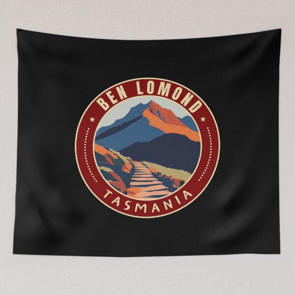Item preview,  Ben Lomond National Park in Tasmania Australia Retro Travel Art Emblem designed and sold by MaateoDesign.