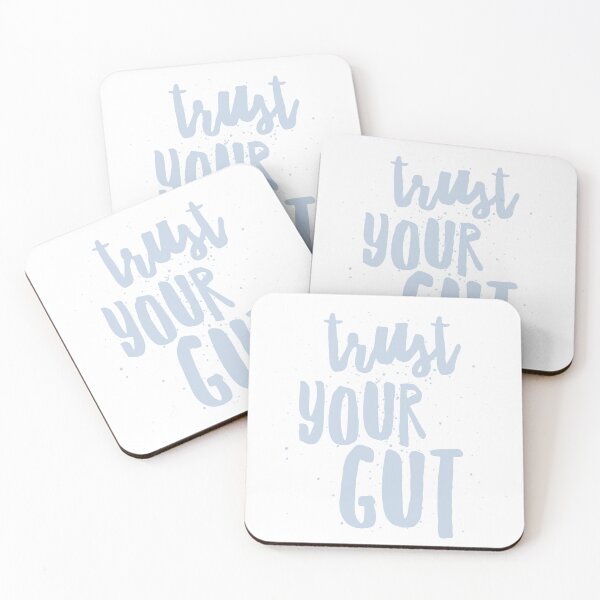 Item preview, Bold Blue Typography “Trust Your Gut” Sticker – Minimalist Motivational Design for Laptops, Kindles & Journals designed and sold by Stickers by @molllyclare.