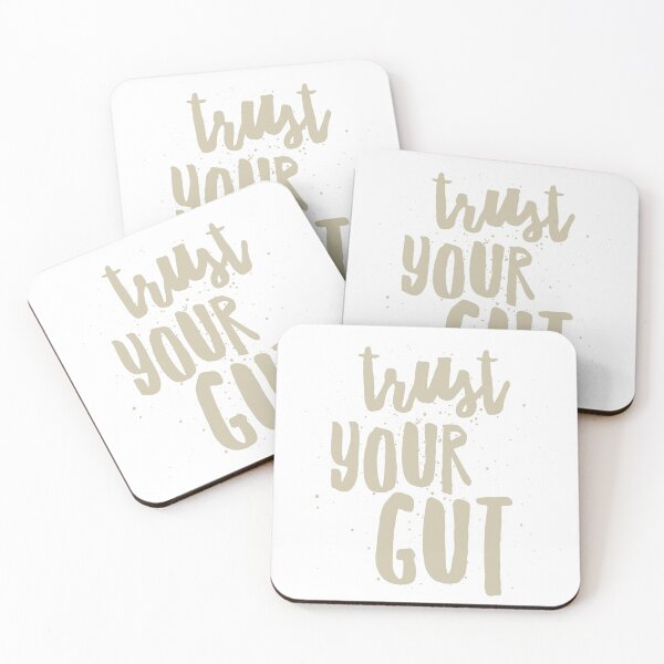 Item preview, Neutral Typography “Trust Your Gut” Sticker – Minimalist Motivational Design for Laptops, Kindles & Journals designed and sold by Stickers by @molllyclare.
