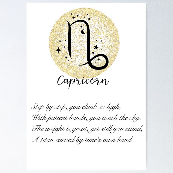 Item preview, Capricorn poem designed and sold by whatthefoxsays.