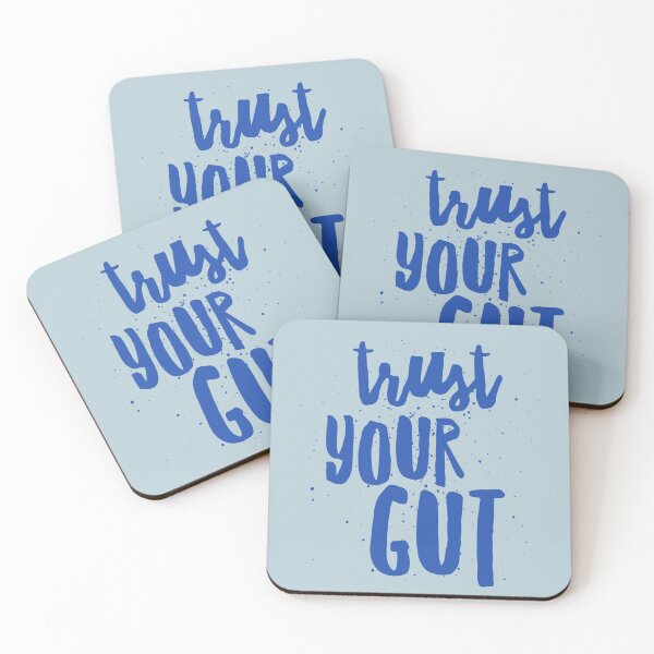 Item preview, Bold Blue Typography “Trust Your Gut” Sticker – Minimalist Motivational Design for Laptops, Kindles & Journals designed and sold by Stickers by @molllyclare.