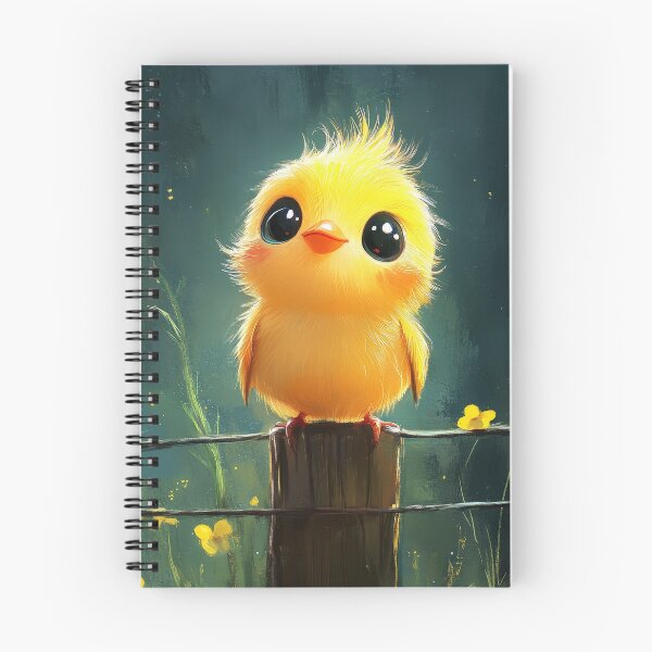 Item preview, Adorable Baby Chick Perched on a Fence Post at Sunset designed and sold by ML-Media.