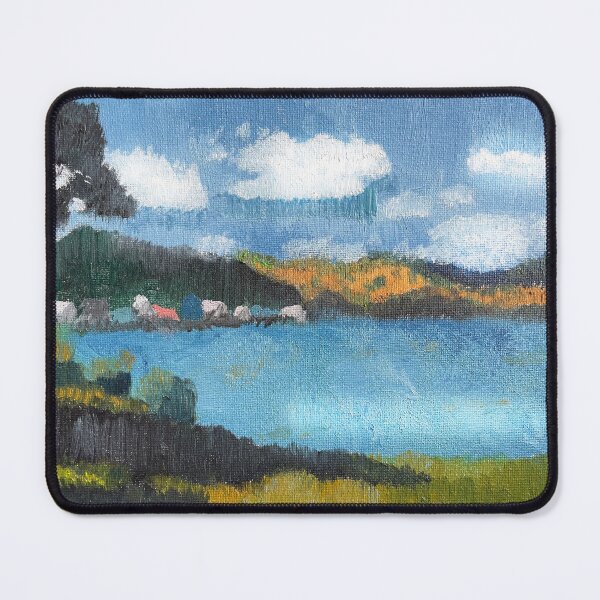 Item preview, Seascape Painting with Boatsheds designed and sold by miggity--mack.