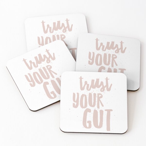 Item preview, Pale Pink Typography “Trust Your Gut” Sticker – Minimalist Motivational Design for Laptops, Kindles & Journals designed and sold by Stickers by @molllyclare.