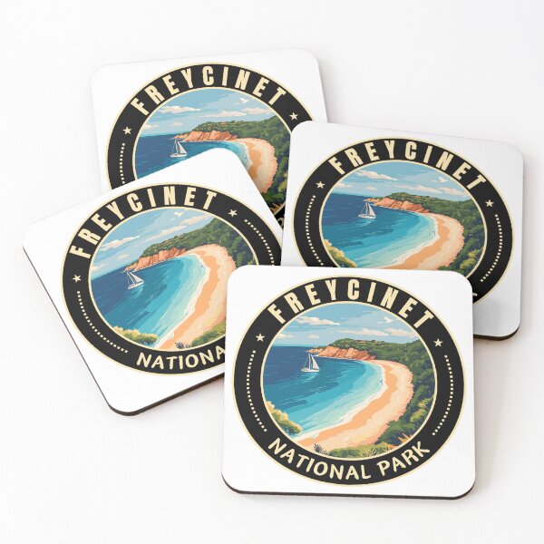Item preview, Freycinet National Park in Tasmania Australia Retro Travel Art Emblem designed and sold by MaateoDesign.