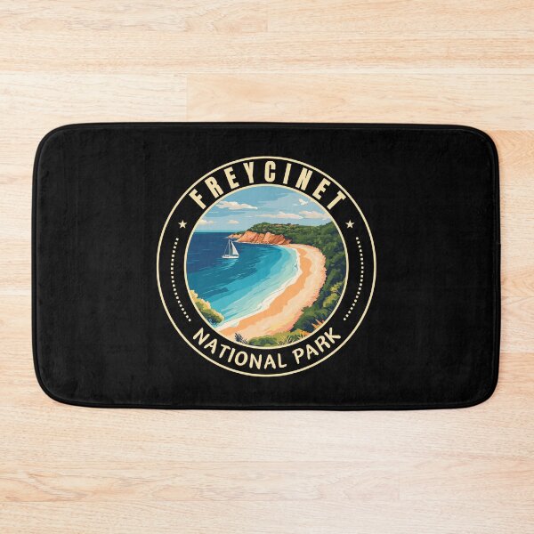 Item preview, Freycinet National Park in Tasmania Australia Retro Travel Art Emblem designed and sold by MaateoDesign.