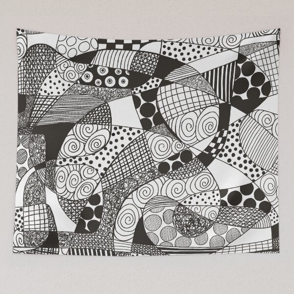 Item preview, Abstract landscape in black and white designed and sold by Maria Santos Prieto.