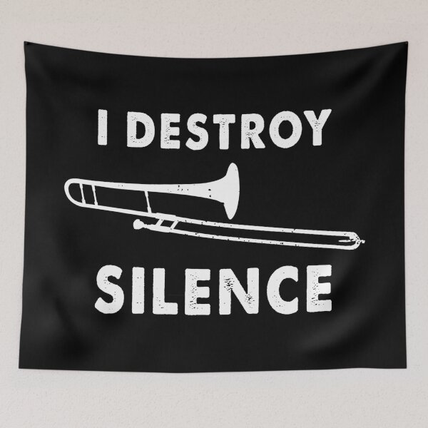 Item preview, I Destroy Silence - Trombonist Trombone Player Marching Band  designed and sold by Blok45.