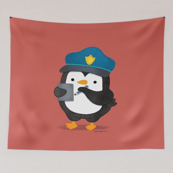 Item preview, Police Officer Penguin designed and sold by thepenguinsfamily.