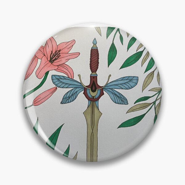 Item preview, Drawing of a dagger with lilies designed and sold by Isamaedhz.