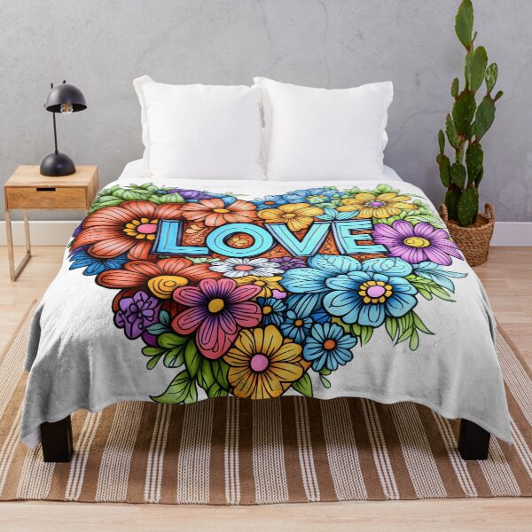 Item preview, Vibrant Love Heart Floral Valentine's Day Illustration designed and sold by AnnDesignStudio.
