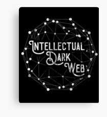 Intellektuelles dunkles Netz-T-Shirt Verbindungsgitter von Köpfen Leinwanddruck
