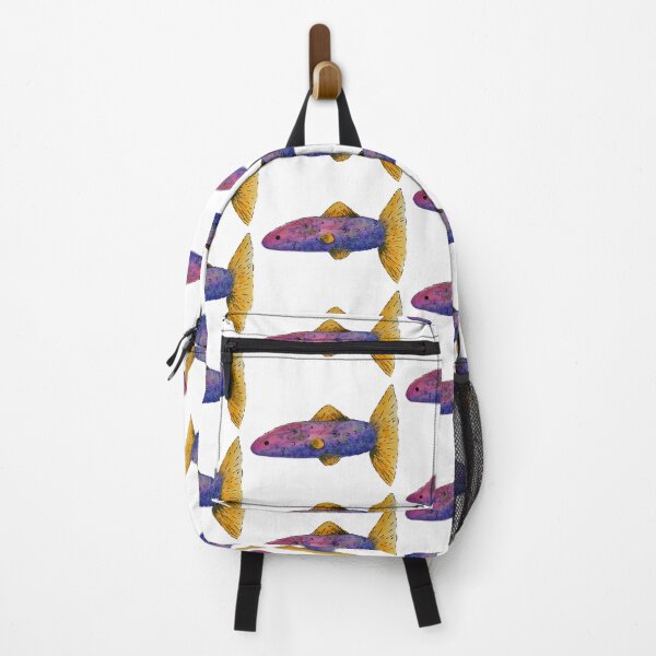 Item preview, fish watercolor and pen designed and sold by FinleyWren.