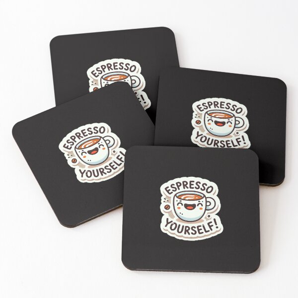 Item preview, "Espresso Yourself: Cute Coffee Art" designed and sold by AdelkoDesigns.