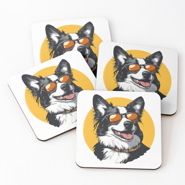 Artikelvorschau, Cooler glücklicher Hund mit Brille Grafik entworfen und verkauft von StonegateArt.