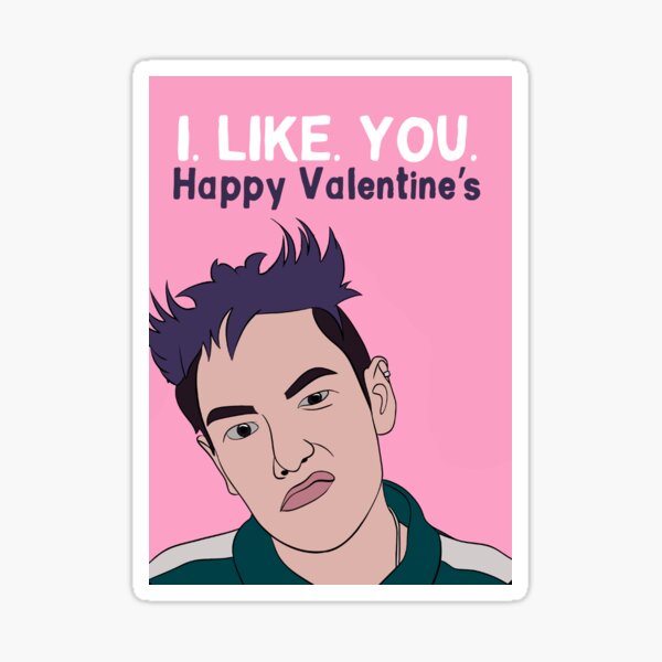 Item preview, Squidgame Thanos I Like You Valentine's Card designed and sold by TheMarmaladeCat.