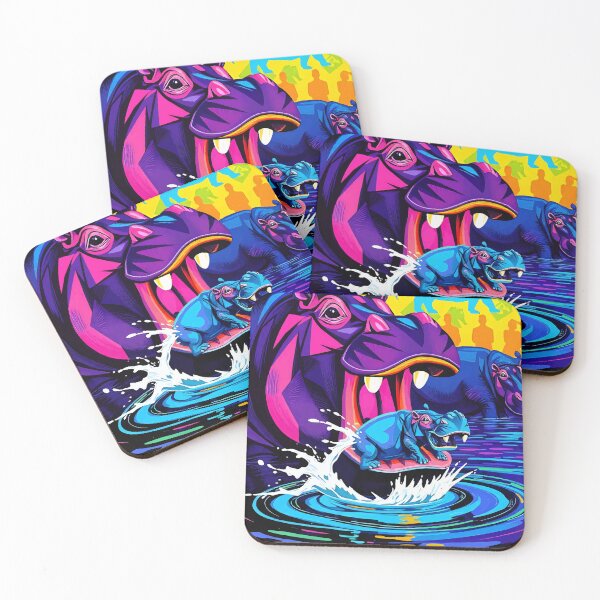 Item preview, Hippo Splash Parade – Bold Colors and Baby Fun designed and sold by WildlifeInc.