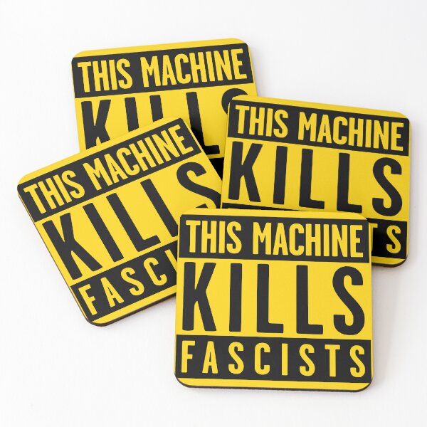 Artikelvorschau, Warning: This Machine Kills Fascists (black 4) entworfen und verkauft von Thelittlelord.