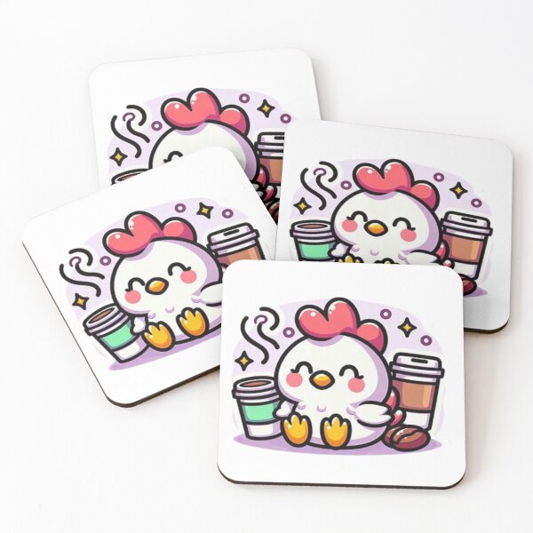 Item preview, chicken with coffee designed and sold by Eternalski.