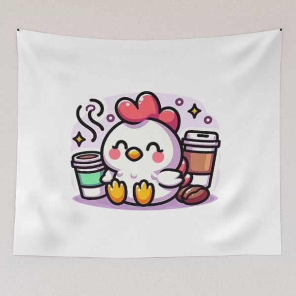 Item preview, chicken with coffee designed and sold by Eternalski.