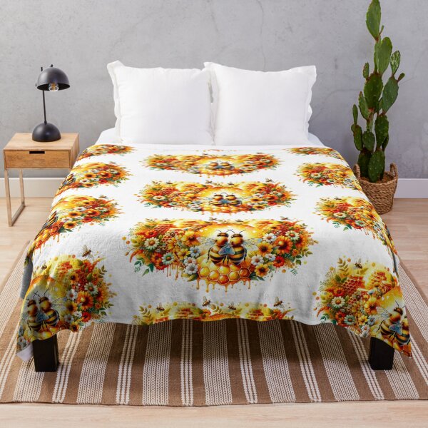 Item preview, Honeycomb Floral Bees designed and sold by DewCreates.