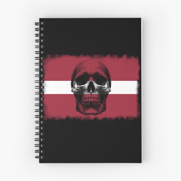 Item preview, LATVIA SKULL FLAG NATION RAREART COUNTRY HALLOWEEN #ogirdor designed and sold by ogirdorgraphics.