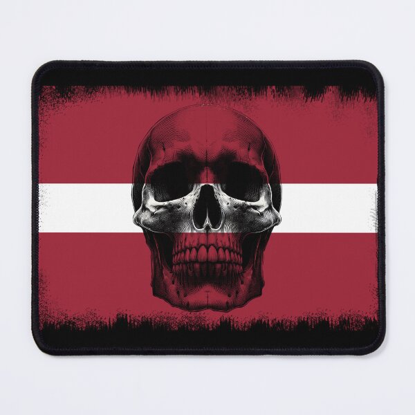 Item preview, LATVIA SKULL FLAG NATION RAREART COUNTRY HALLOWEEN #ogirdor designed and sold by ogirdorgraphics.