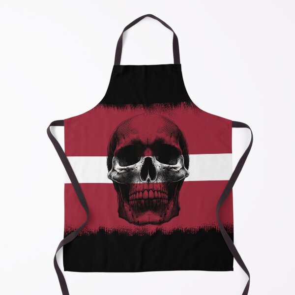 Item preview, LATVIA SKULL FLAG NATION RAREART COUNTRY HALLOWEEN #ogirdor designed and sold by ogirdorgraphics.