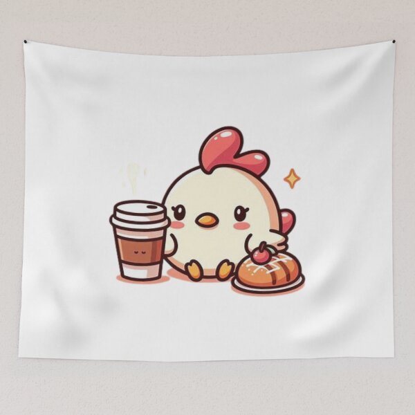 Item preview, chicken with coffee designed and sold by Eternalski.