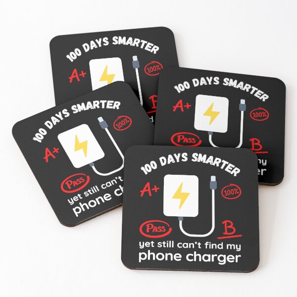 Item preview, 100 Days Of School - 100 Days Smarter Yet Still Can't Find My Phone Charger designed and sold by WGBTee.