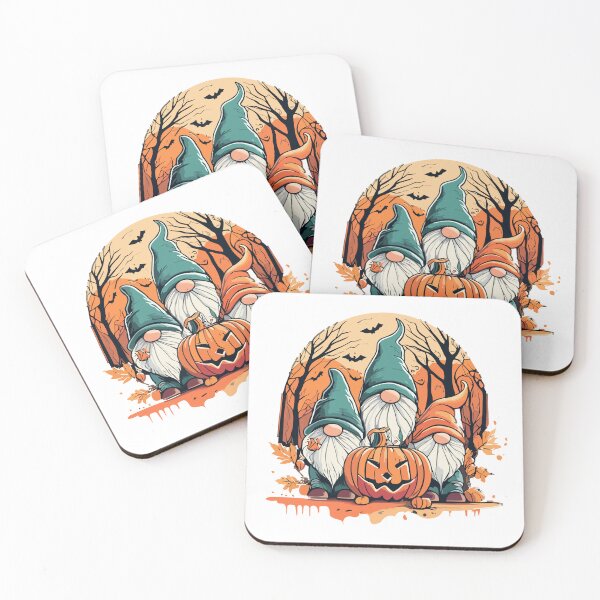 Item preview, A beautiful halloween gnome, fall, pumpkin in a minimalist ink drawing style designed and sold by Kollob.