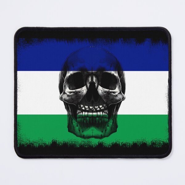 Item preview, LESOTHO SKULL FLAG NATION RAREART COUNTRY HALLOWEEN #ogirdor designed and sold by ogirdorgraphics.