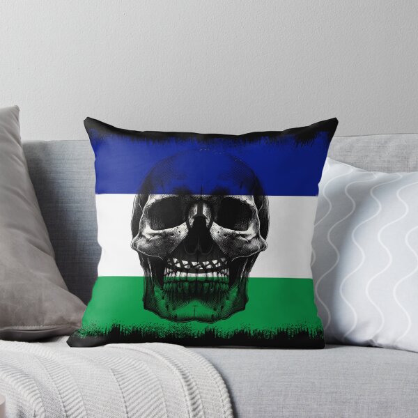 Item preview, LESOTHO SKULL FLAG NATION RAREART COUNTRY HALLOWEEN #ogirdor designed and sold by ogirdorgraphics.