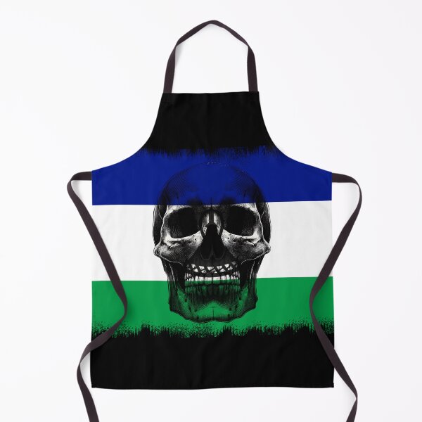 Item preview, LESOTHO SKULL FLAG NATION RAREART COUNTRY HALLOWEEN #ogirdor designed and sold by ogirdorgraphics.